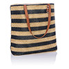 Navy Striped Straw