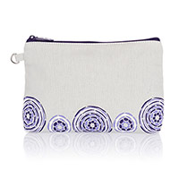 Mini Zipper Pouch - Grey w/ Geo Pop