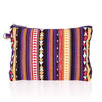 Mini Zipper Pouch - Purple Southwest Stripe
