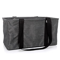 Medium Utility Tote - Charcoal Crosshatch