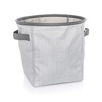 Mini Storage Bin - Light Grey Crosshatch