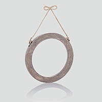 Close to Home Round Frame - Grey Wash Wood