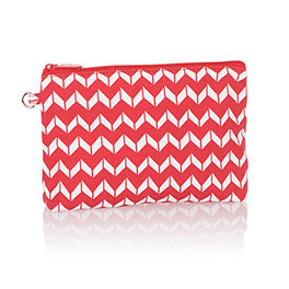 Mini Zipper Pouch - Chevron Dash