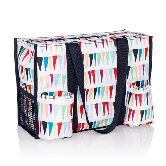 Zip-Top Organizing Utility Tote - Fun Flags