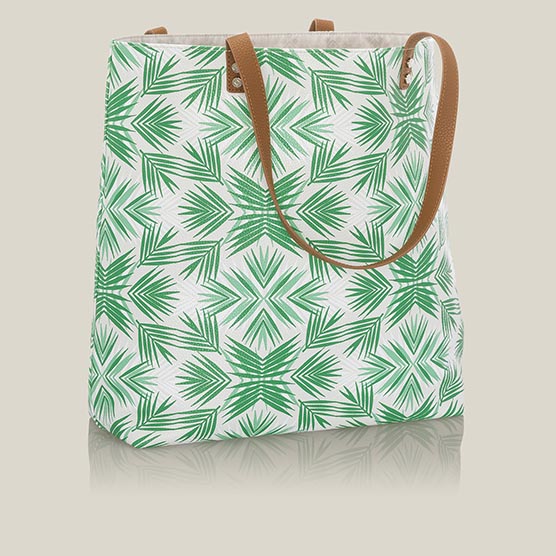 Around Town Tote - Deco Palm Pebble