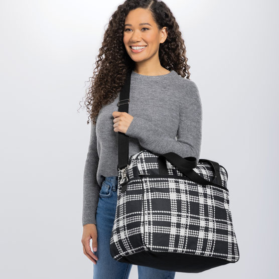 Away For The Weekender - Houndstooth Plaid