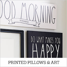 Printed Pillows and Art